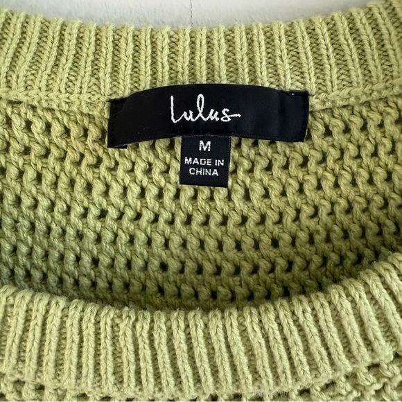 Lulu's Light Green Knit Cropped Tank Top, Size M, Excellent Condition - Picture 3 of 6